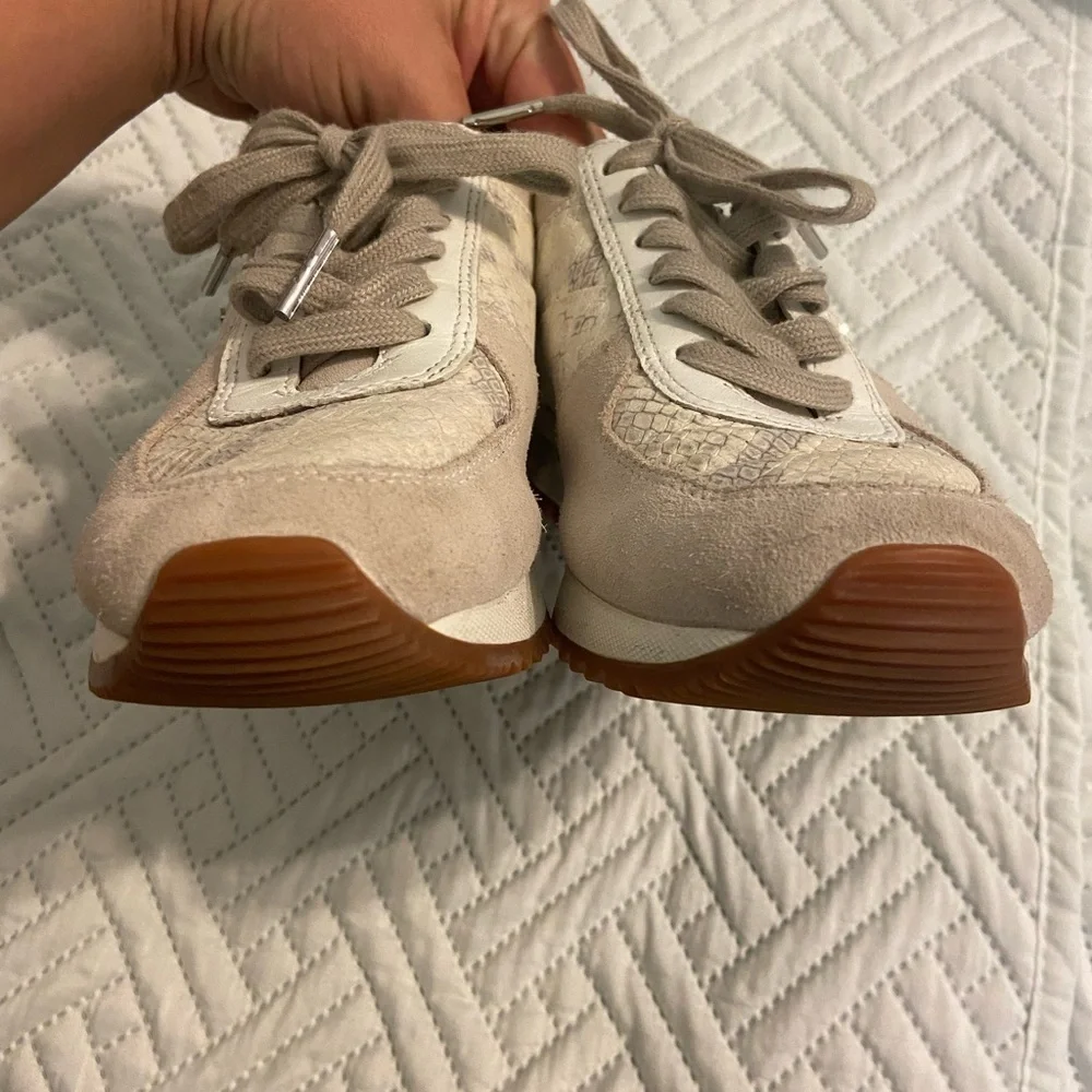 Michael Kors Women's Allie Embossed-Leather and Suede Womens Sneaker Size 6.5